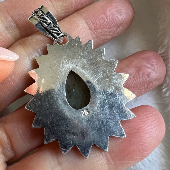 You Choose! 925 Fancy Flash Labradorite Pendant Necklace - Picture 9 of 9